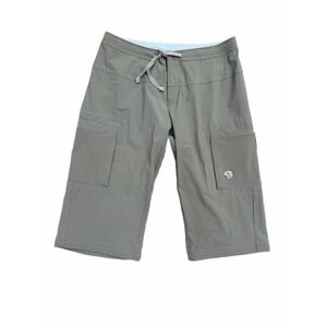 Mountain Hardwear Women's Cargo Shorts Olive Green Hiking Utility Size L